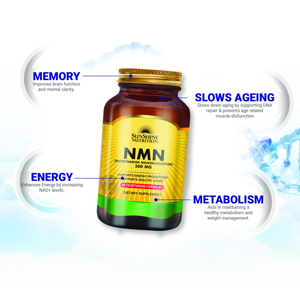 Sunshine Nutrition NMN Nicotinamide 300mg V-Capsule 60s