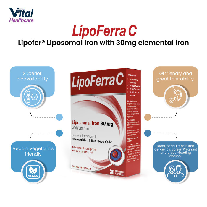 Vital Healthcare Lipoferra C Capsules 30s