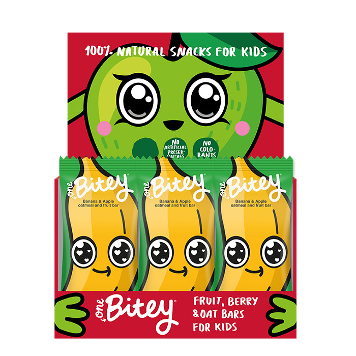 Buy One Bite Bitey Oatmeal & Fruit Bar Banana & Apple 30g online at