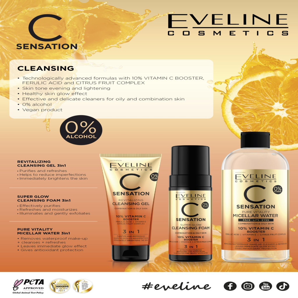 Eveline C Sensation Revitalizing Cleansing Gel 150ml