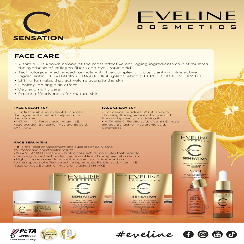 Eveline C Sensation 50+ Intensely Firming Cream 50ml