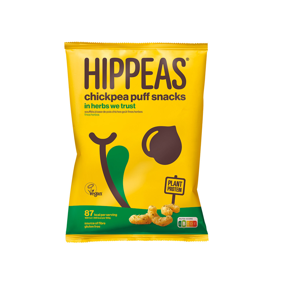 Hippeas Chickpea Puff Snacks Vegan Herbs We Trust 12x 22g