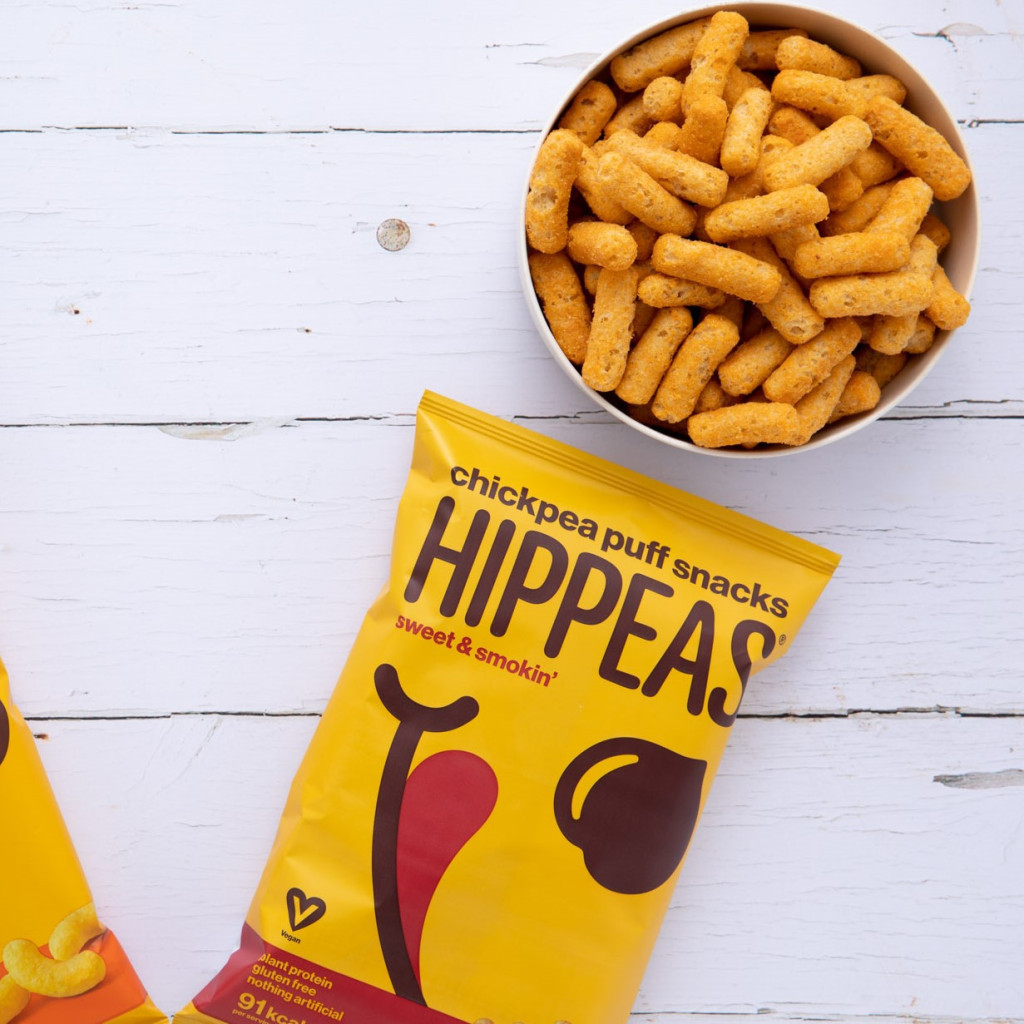 Hippeas Chickpea Puff Snacks Vegan Sweet & Smokin 8 x 78g