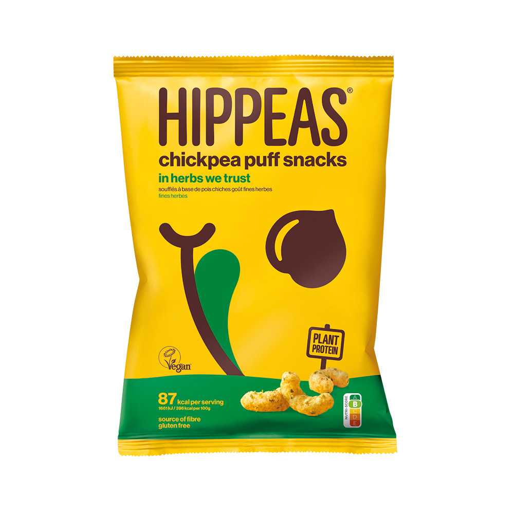 Hippeas Chickpea Puff Snacks Vegan Herbs We Trust 8x78g