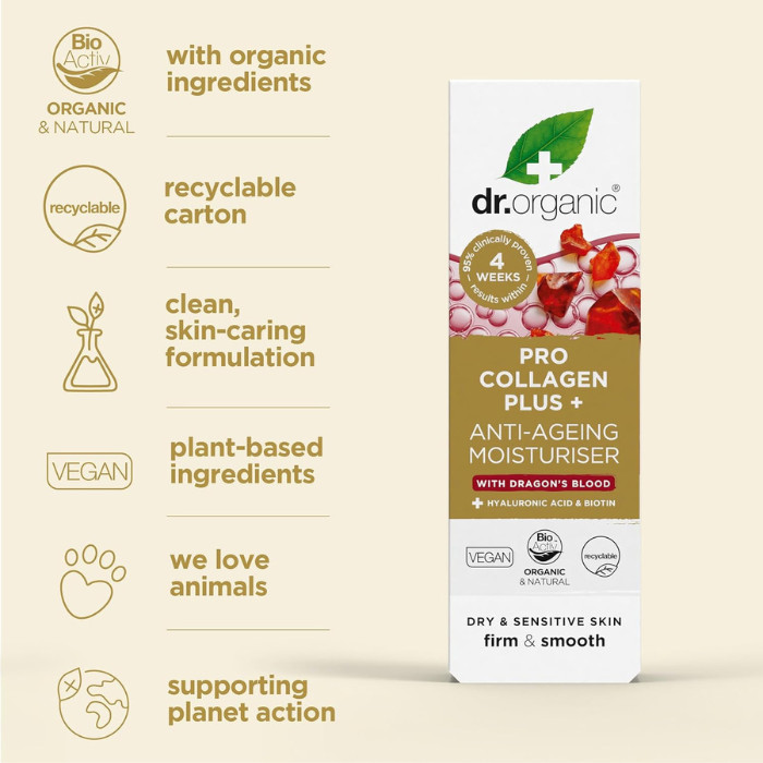 Dr Organic Pro Collagen Plus Dragons Blood Cream 50ml