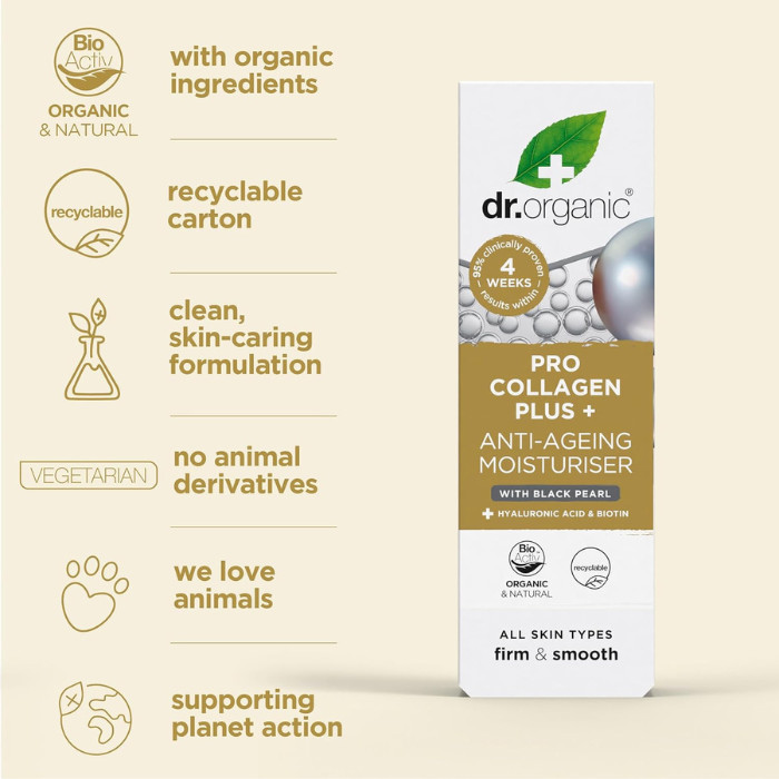 Dr Organic Pro Collagen Plus Black Pearl Cream 50ml