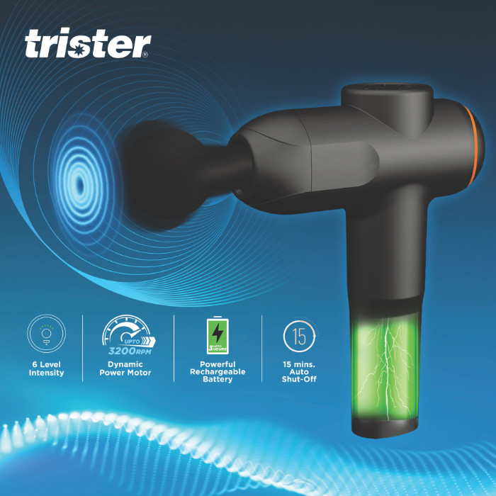 Trister Physio Gun Massager, Deep Tissue & Muscle Relaxation - TS 560GM