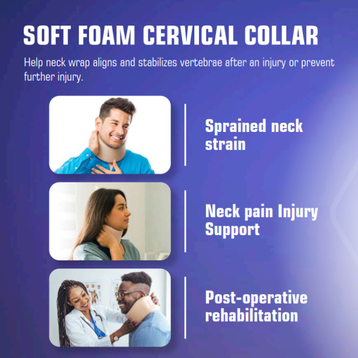 Hercules Soft Neck Cervical Collar Support, Orthopedic Neck Brace for Cervical Pain & Posture Support - Medium