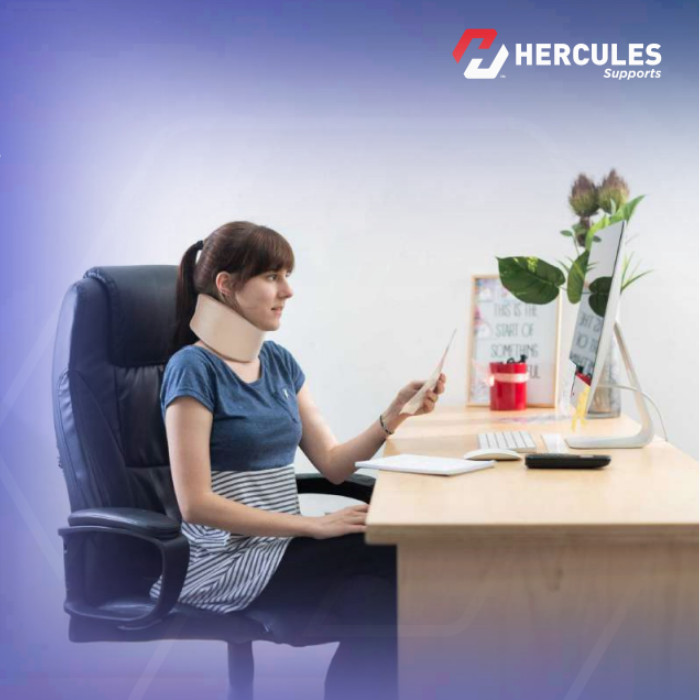 Hercules Soft Neck Cervical Collar Support, Orthopedic Neck Brace for Cervical Pain & Posture Support - Medium