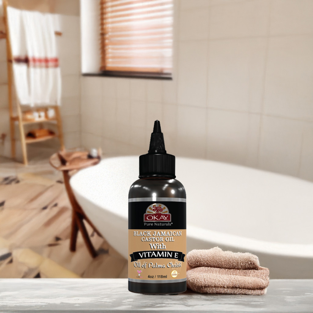 Okay Pure Naturals Black Jamaican Castor Oil with Vitamin E & Panthenol 118ml