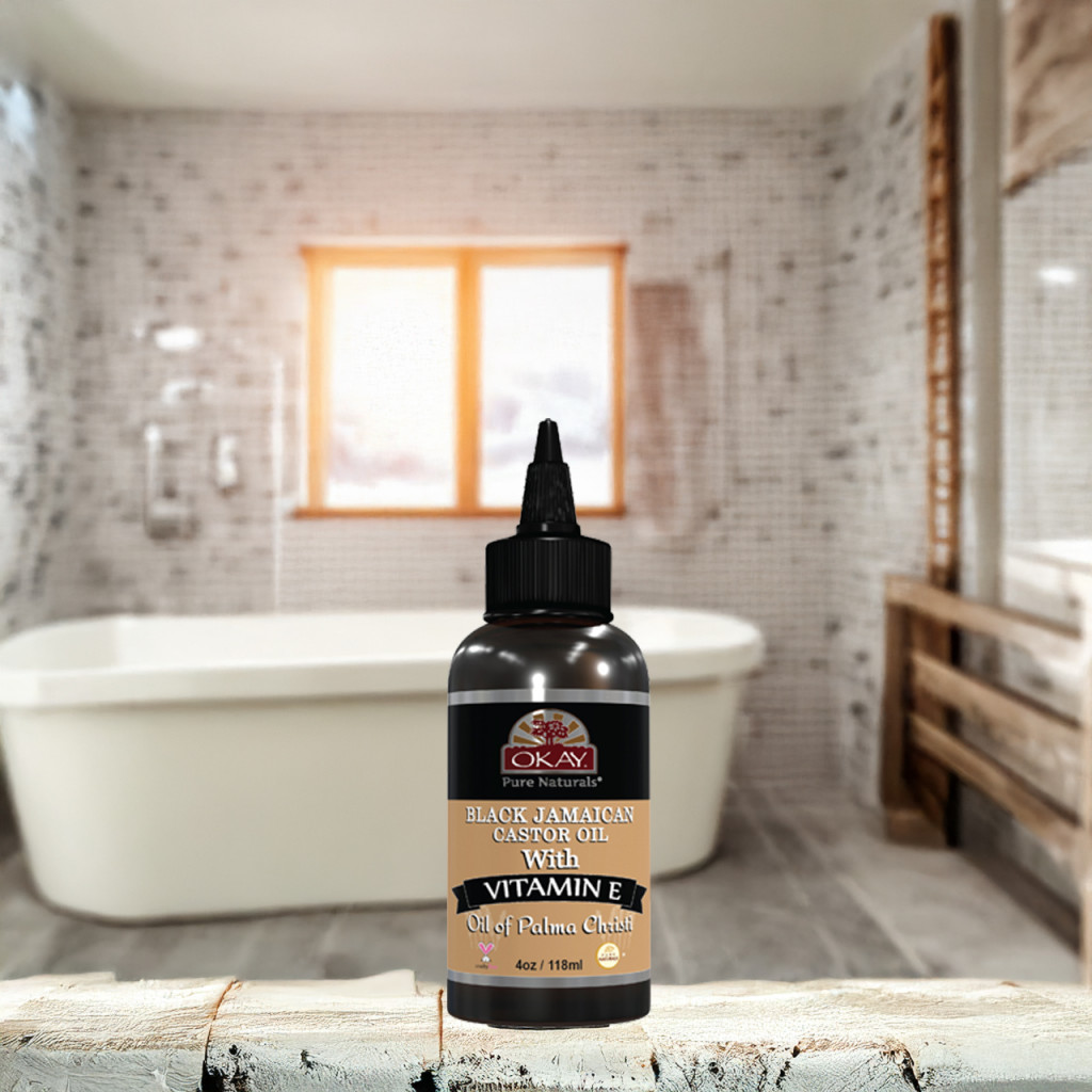 Okay Pure Naturals Black Jamaican Castor Oil with Vitamin E & Panthenol 118ml