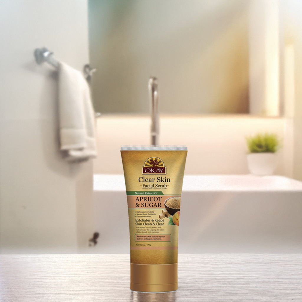 Okay Pure Cleaning Facial Scrub Apricot & Sugar 170g