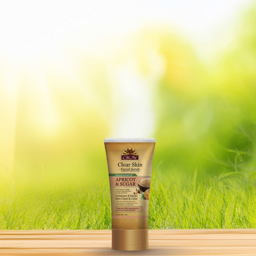 Okay Pure Cleaning Facial Scrub Apricot & Sugar 170g
