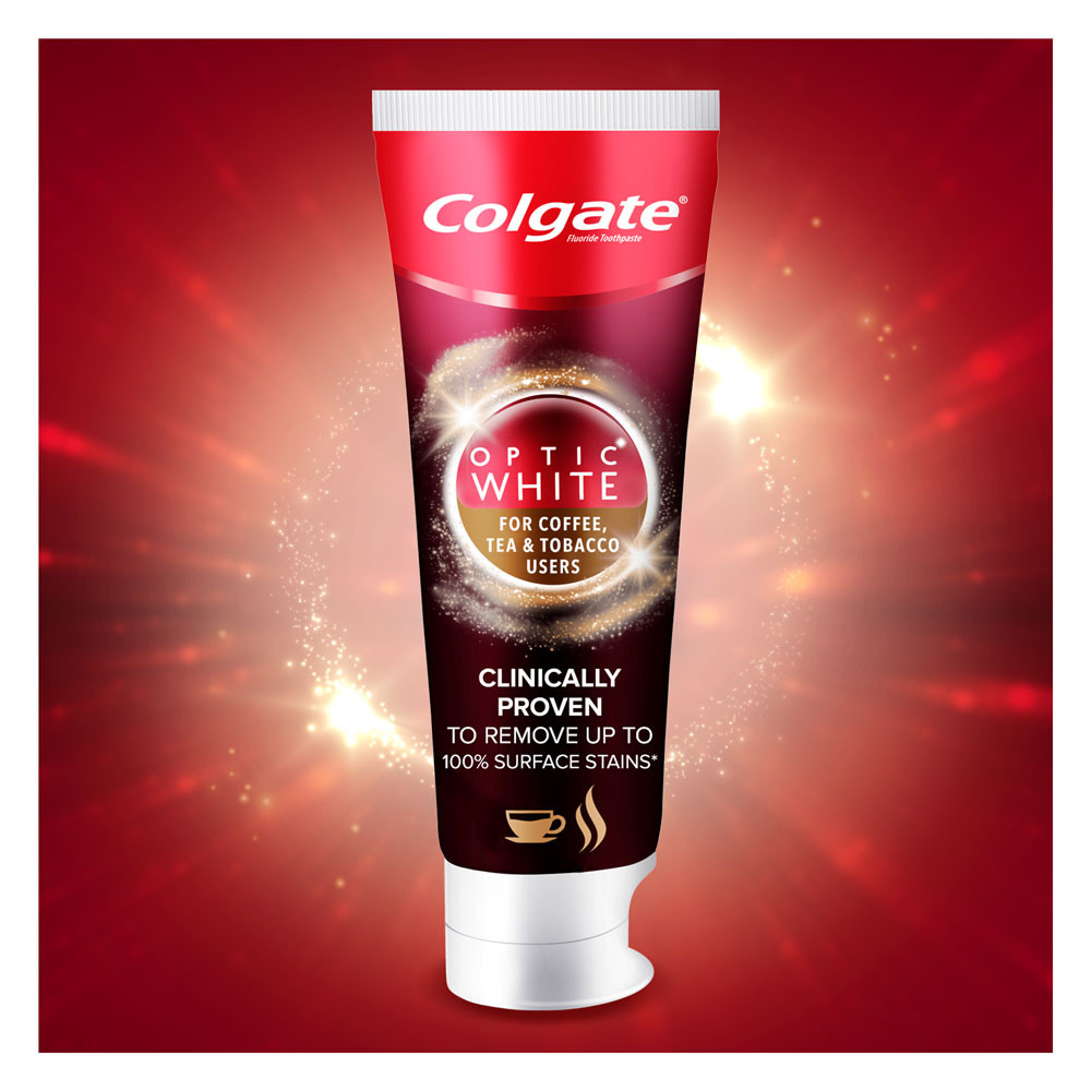 Colgate Optic White Coffee, Tea & Tobacco Stains Toothpaste 75ml