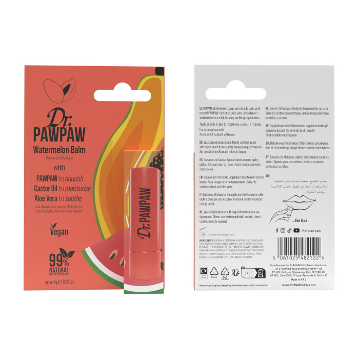Dr PawPaw Twist Up Lip Balm Watermelon 4g