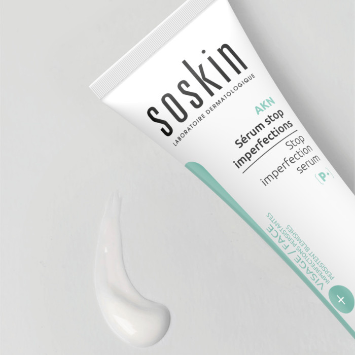Soskin AKN Stop Imperfection Face Serum 15ml packaging view