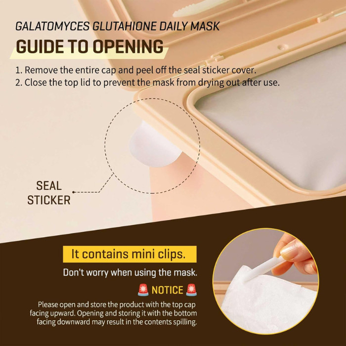Some By Mi Galactomyces Glutathione Daily Brightening and Hydrating Facial Sheet Masks 30s