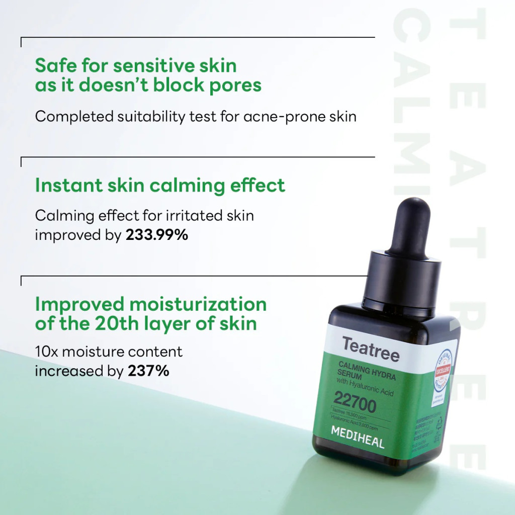 Mediheal Teatree Calming Hydra, Refreshing, Lightweight Hydrating Serum - 40ml