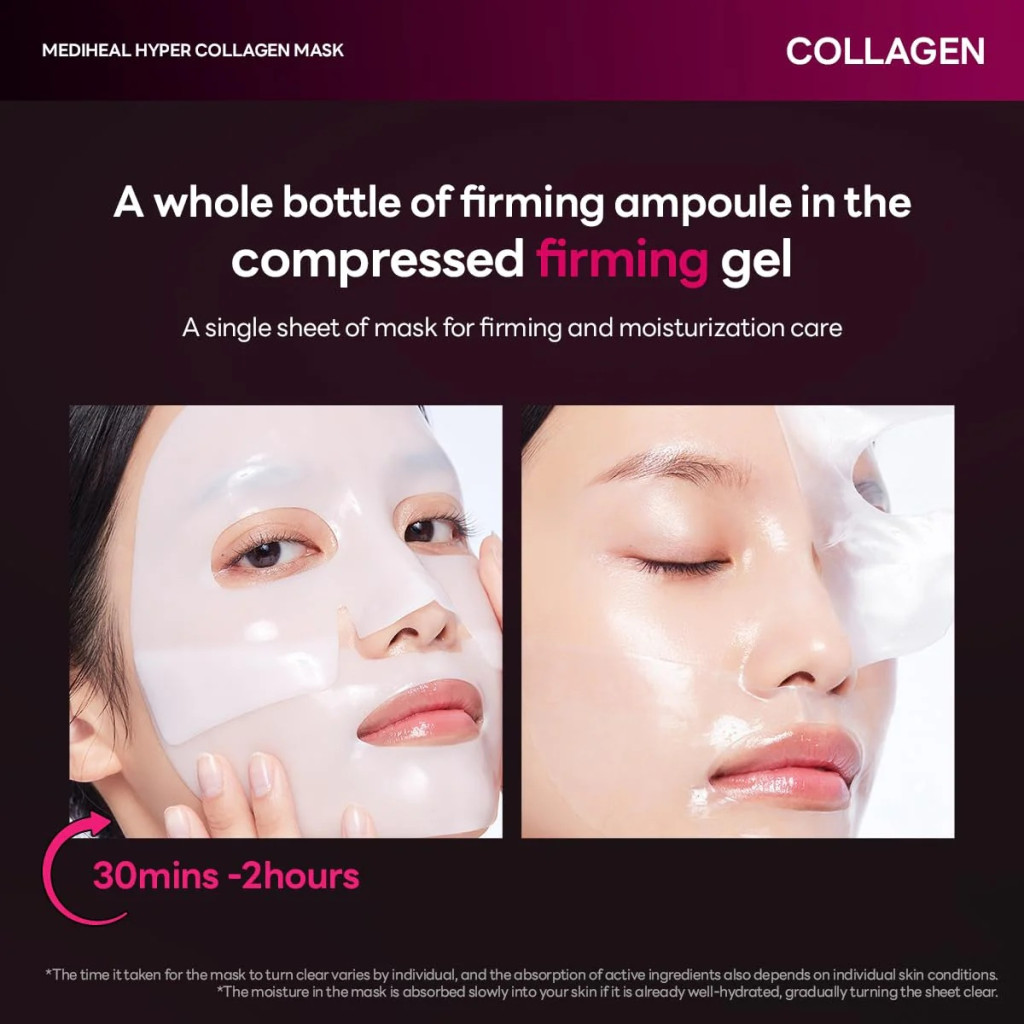 Mediheal Hyper Collagen Firming and Hydrating Gel Mask for Elasticity, Pore Refinement, Anti-Aging - 35g