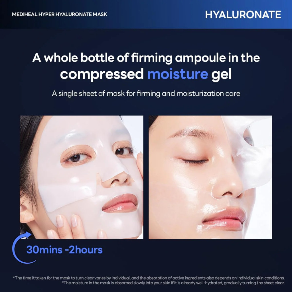 Mediheal Hyper Hyaluronate Gel Mask, Deep Hydration and Brightening with Liposome Hyaluronic Acid - 35g