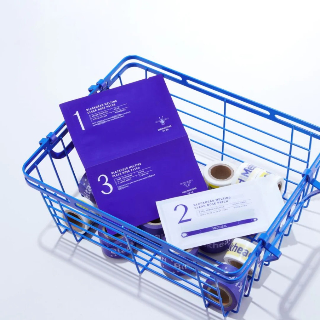 Mediheal Blackhead Melting Clear Nose Patch, Sebum Removal, Pore Tightening and Smooth Skin Care - 4s