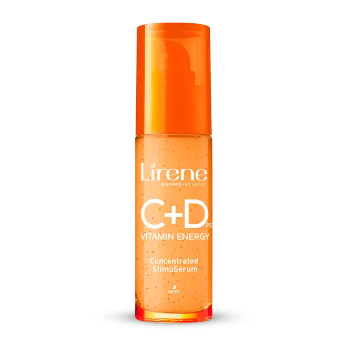 Lirene Vitamin Energy C+D PRO StimuSerum - Brightening, Smoothing & Anti-Aging Serum with Hyaluronic Acid & Vitamin E - 30ml
