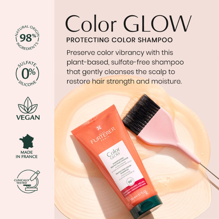 Rene Furterer Color Glow Protecting Shampoo – Sulfate-Free Shampoo to Preserve & Boost Color Radiance and Shine 200ml
