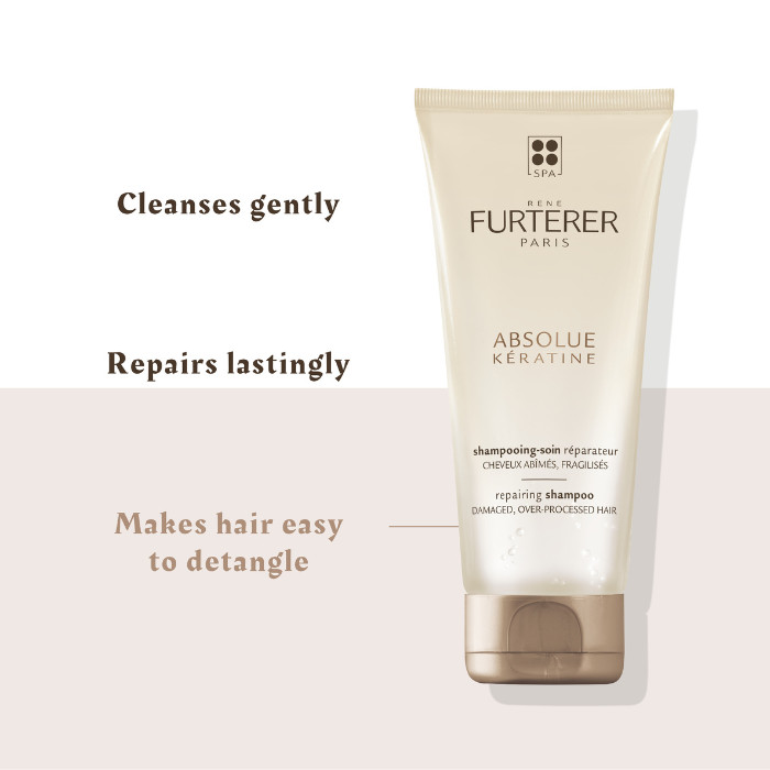 Rene Furterer Absolue Keratine Renewal Shampoo - Repairing Shampoo for Extremely Damaged or Over-Processed Hair 200ml