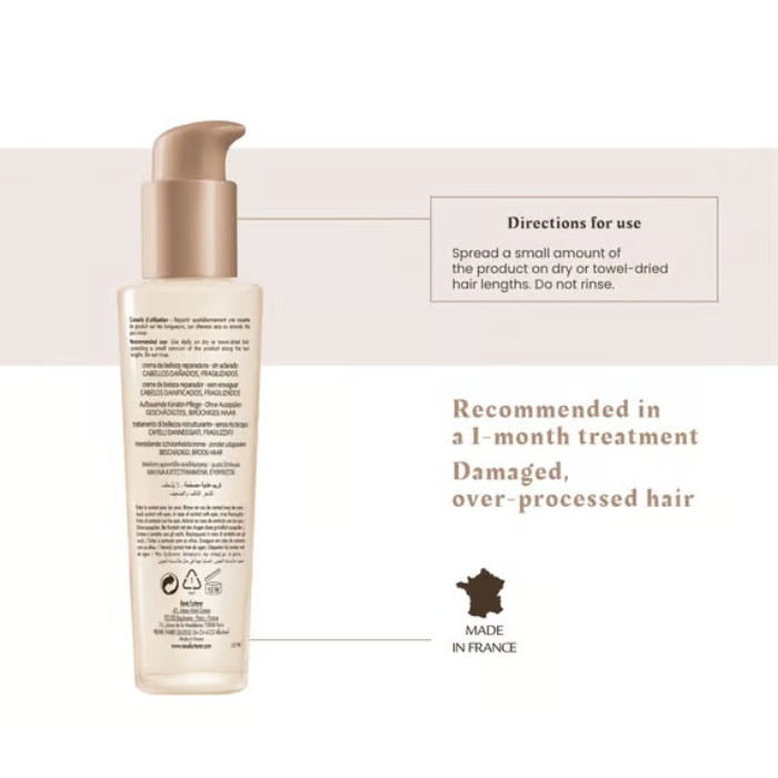 Rene Furterer Absolue Keratine Renewal Cream - Leave-In Repair Cream for Damaged, Over-Processed & Brittle Hair 100ml
