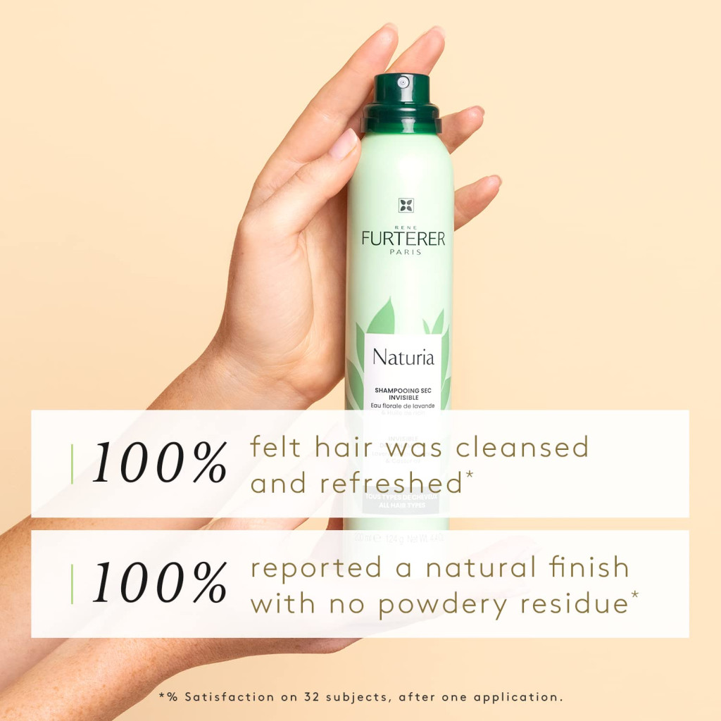 Rene Furterer Naturia Invisible Dry Shampoo, Organic Vegan Hair Refresh and Volume Booster - 200ml