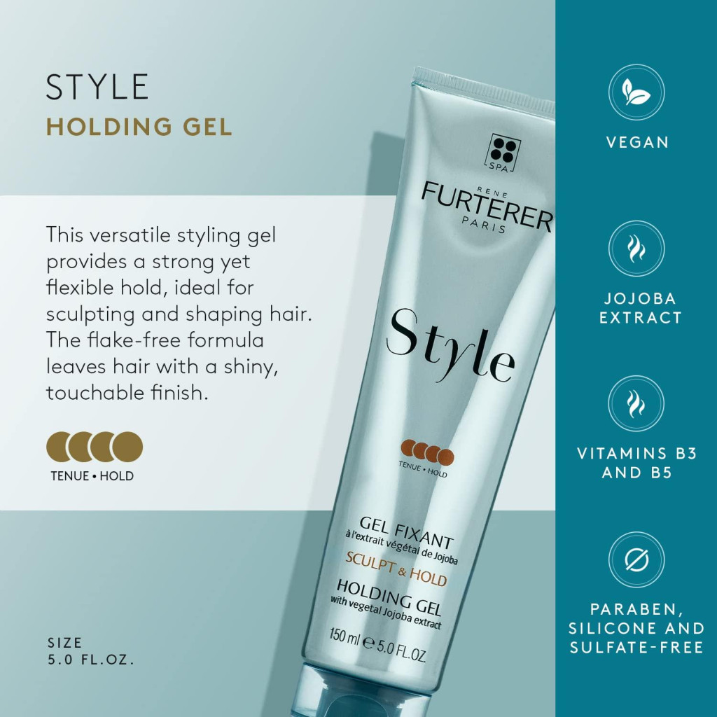 Rene Furterer Style Holding, Non-Sticky, Silicone-Free Hair Gel with Long-Lasting Shine - 150ml
