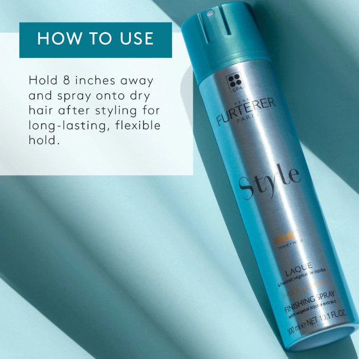 Rene Furterer Style Finishing Spray – Long-Lasting Strong Hold Hairspray with Natural Jojoba Extract 300ML