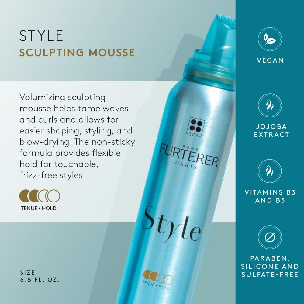 Rene Furterer Style Sculpting Mousse, Curl Defining and Volume Enhancing Silicone-Free - 200ml