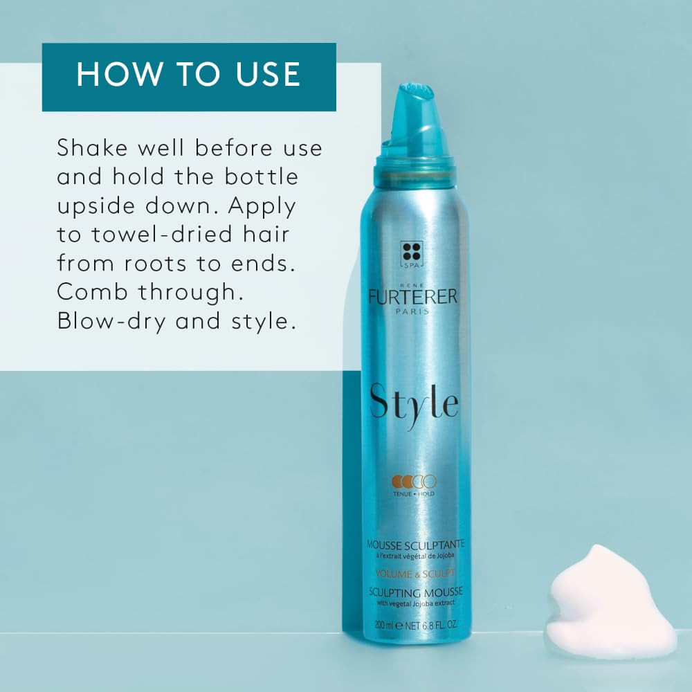 Rene Furterer Style Sculpting Mousse, Curl Defining and Volume Enhancing Silicone-Free - 200ml