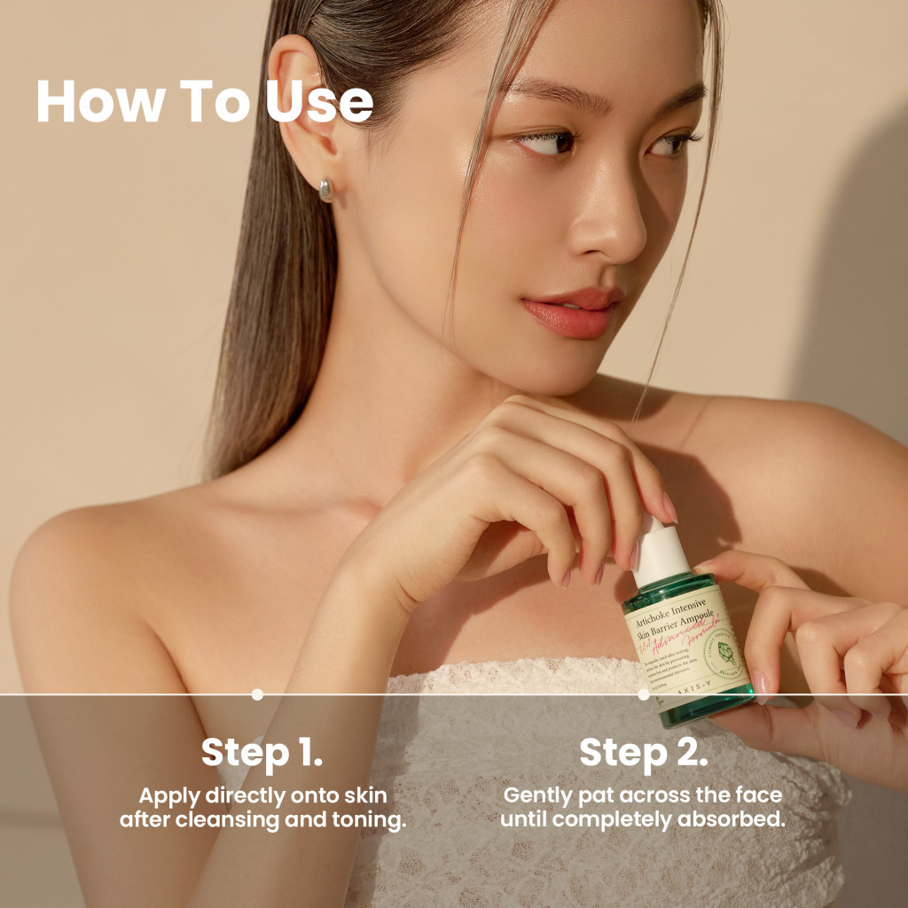 Axis-Y Artichoke Intensive Skin Barrier Ampoule - Strengthen & Hydrate Sensitive, Damaged Skin 30ml