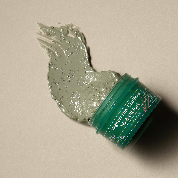 Axis-Y Mugwort Pore Clarifying Wash Off Pack - Detox Clay Mask for Pores, Acne, and Sensitive Skin Care 100ml