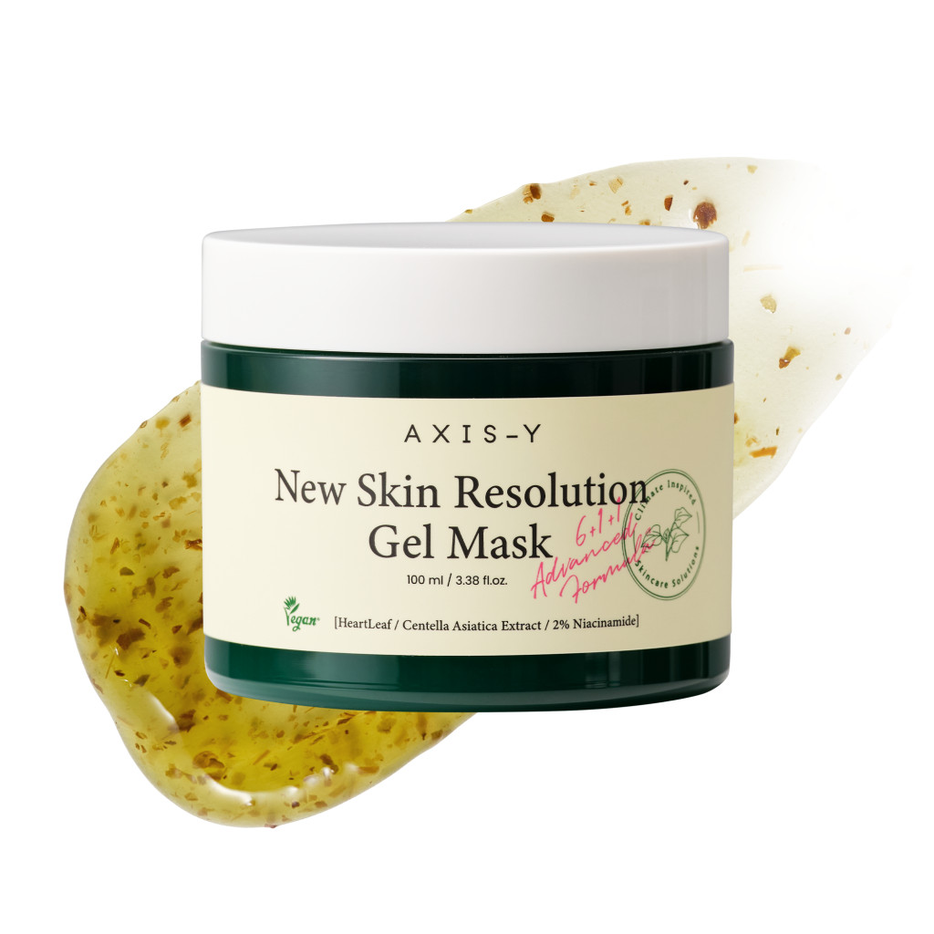 Axis-Y New Skin Resolution Gel Mask – Brightening & Soothing Mask with Heartleaf & Niacinamide for Glowing Skin 100ml