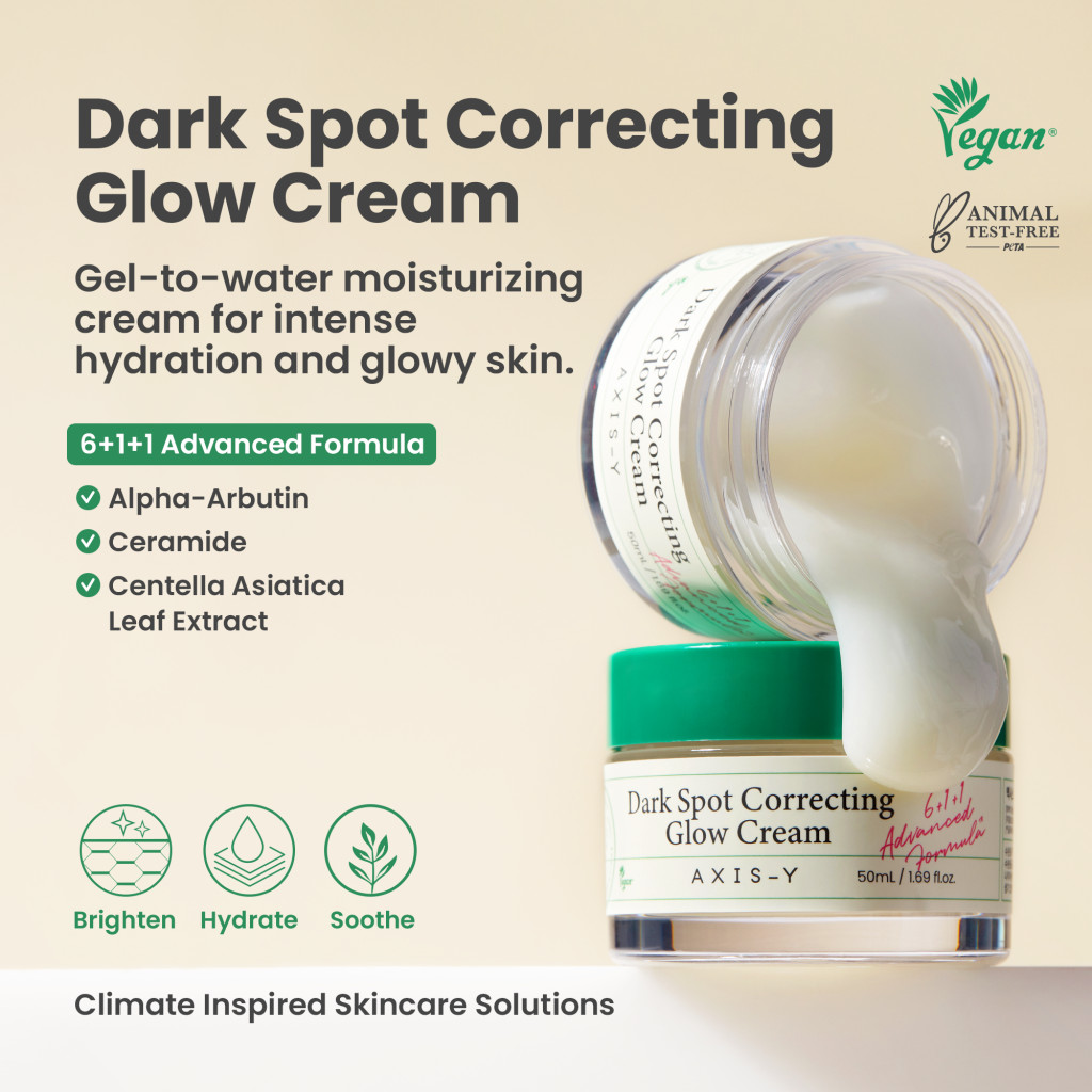 Axis-Y Dark Spot Correcting Glow Cream  - Niacinamide Cream for Dark Spots, Acne Scars & Brightening Skin Tone 50ml