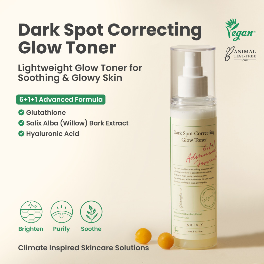 Axis-Y Dark Spot Correcting Glow Toner - Niacinamide Toner for Brightening, Dark Spots & Uneven Skin Tone 125ml