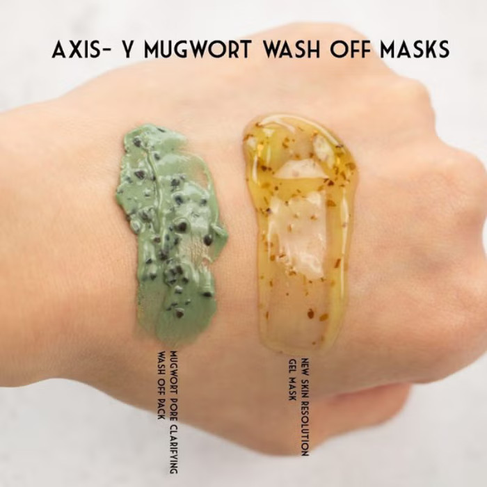 Axis-Y Mask Now Glow Later Duo Set – Mugwort Mask + Gel Mask Each for Pore Care, Hydration & Skin Brightening 30ml