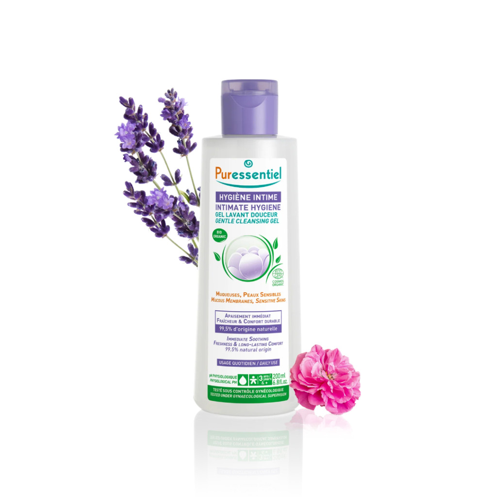Puressentiel Intimate Hygiene Cleansing Gel, Gentle Organic Daily Care for Sensitive Intimate Areas, 200ml