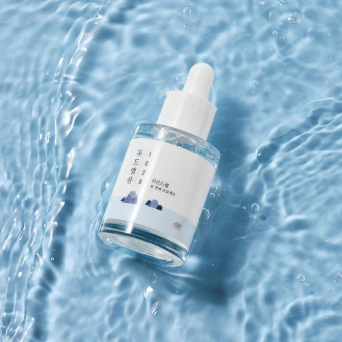 Round Lab 1025 Dokdo Ampoule - Soothing & Hydrating Korean Serum with Deep Sea Water for Sensitive, Dehydrated Skin 45G