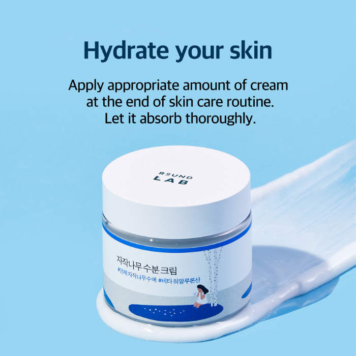Round Lab Birch Juice Moisturizing Cream - Lightweight Hydrating Cream with Birch Sap for Radiant, Soft Skin 80ML