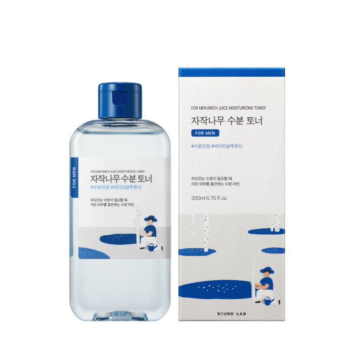 Round Lab Men Birch Juice Moisturizing Toner - Hydrating Toner with Birch Sap for Men’s Skin Balance & Post-Shave Care 200 ml