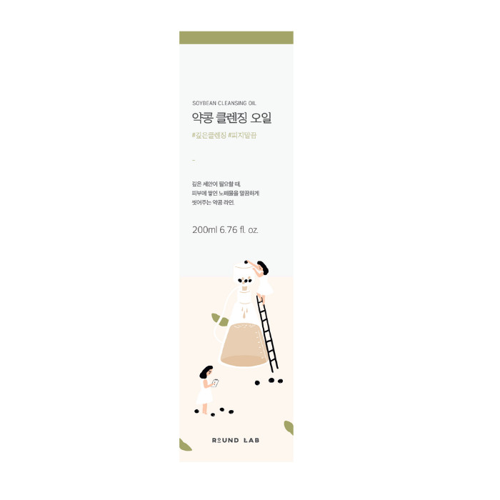 Round Lab Soybean Cleansing Oil -Nourishing Korean Oil Cleanser with Fermented Soybean for Deep, Gentle Makeup Removal 200 ml