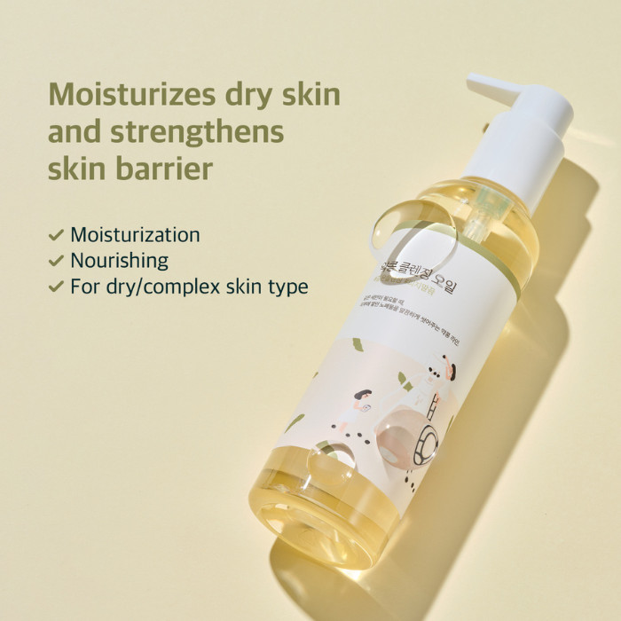 Round Lab Soybean Cleansing Oil -Nourishing Korean Oil Cleanser with Fermented Soybean for Deep, Gentle Makeup Removal 200 ml