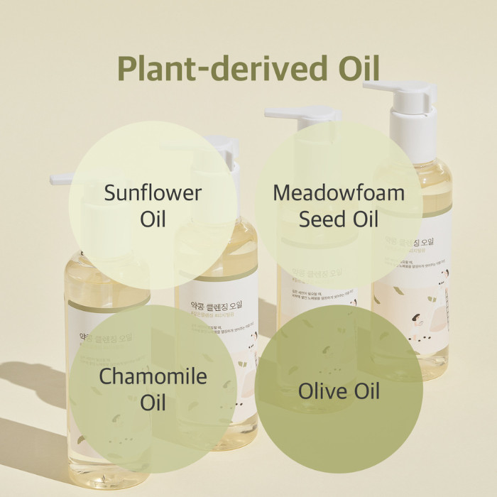 Round Lab Soybean Cleansing Oil -Nourishing Korean Oil Cleanser with Fermented Soybean for Deep, Gentle Makeup Removal 200 ml