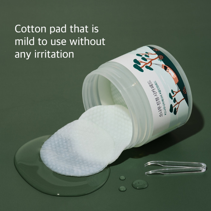 Round Lab Pine Calming Cica Pad – Soothing Toner Pads with Cica & Pine Leaf for Redness Relief and Skin Barrier Repair 50s pads /195 ml