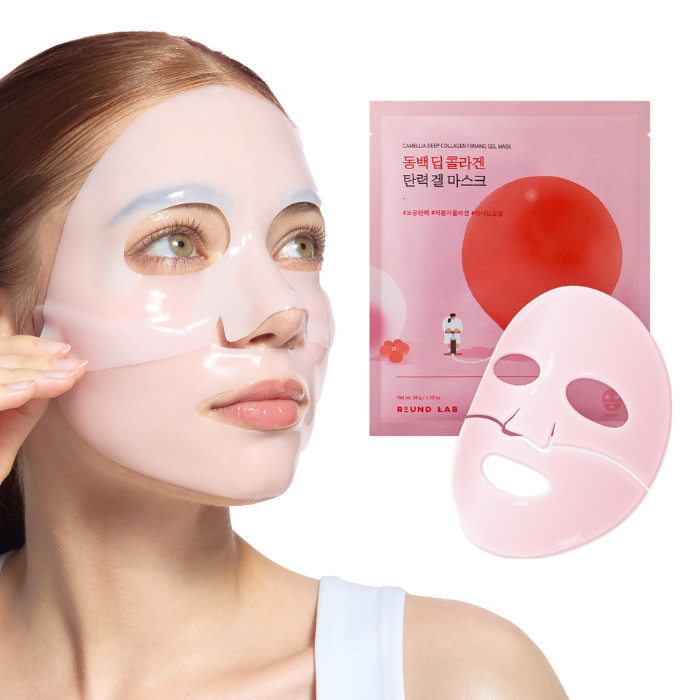Round Lab Camellia Deep Collagen Firming Gel Mask – Anti-Aging Hydrogel Mask with Collagen & Camellia for Firm, Youthful Skin 4’s