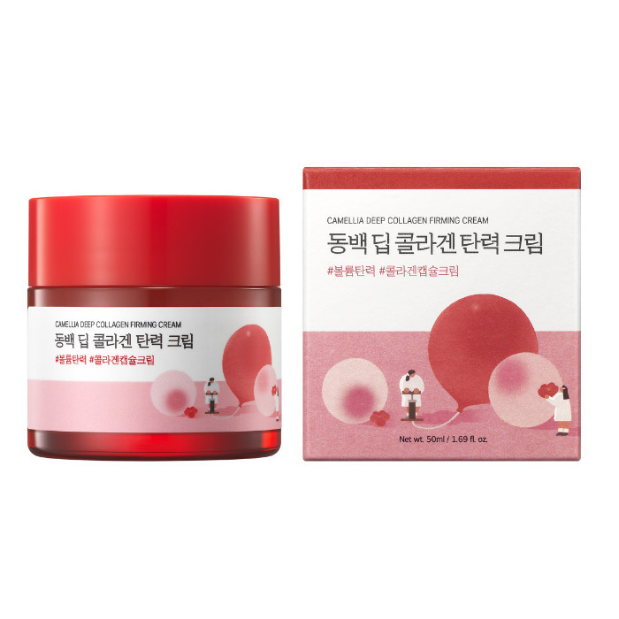 Round Lab Camellia Deep Collagen Firming Cream – Anti-Aging Moisturizer with Collagen & Camellia for Lifted, Smooth Skin 50ml